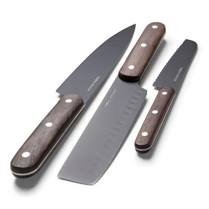 Orrefors Jernverk knife set wood set of 3 - LT54030 (N0093)